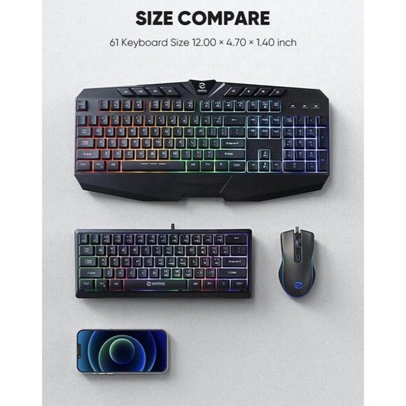 HI600 HIWINGS 60% Gaming Keyboard and Mouse Kit RGB Lighting NEW SEALED - Picture 5 of 8